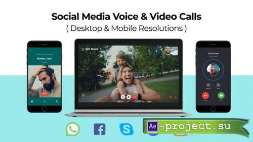 Videohive - Social Media Voice & Video Calls V1.1 - 24783655 - Project for After Effects