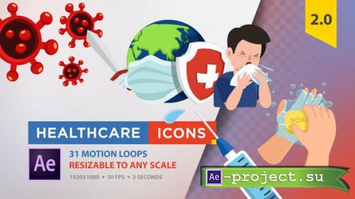 Videohive - Healthcare Icons (Coronavirus) - 26176815 - Project for After Effects