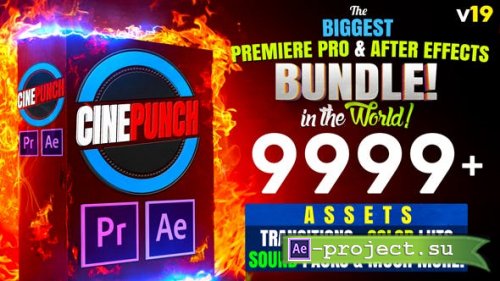 Videohive - CINEPUNCH (BUNDLE) - Premiere Pro Transitions I Color LUTs I SFX - 18 PACKS - 9999+ Assets V19 - 20601772 - After Effects Add Ons & Project
