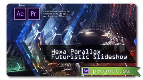 Videohive - Hexa Parallax | Futuristic Slideshow - 27178657 - Premiere Pro - Project for After Effects