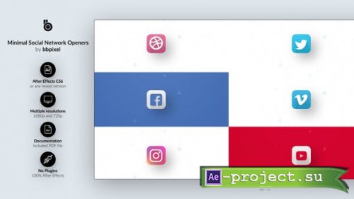 Videohive - Minimal Social Network Openers - 26632674 - Project for After Effects
