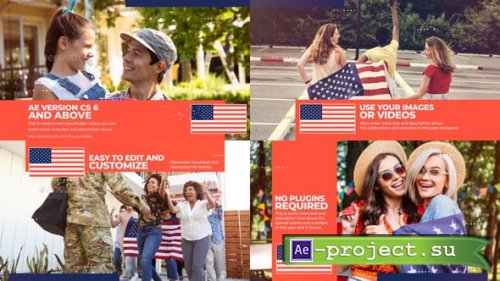 Videohive  - USA Patriotic Celebration Slideshow - 27430317 - Project for After Effects