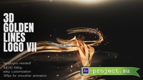 Videohive - 3D Golden Lines Logo 2 - 27401756 - Project for After Effects