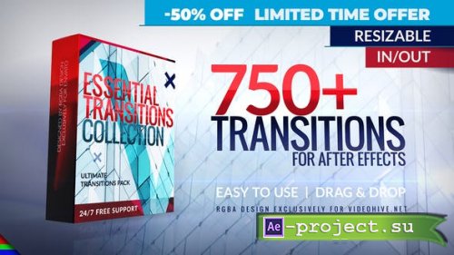 Videohive - Transitions - 26028829 - Project for After Effects