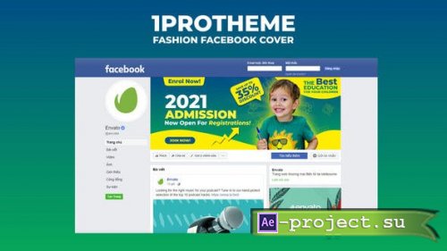 Videohive - Kids School Facebook Cover Animate V08 - 27538888 - Project for After Effects