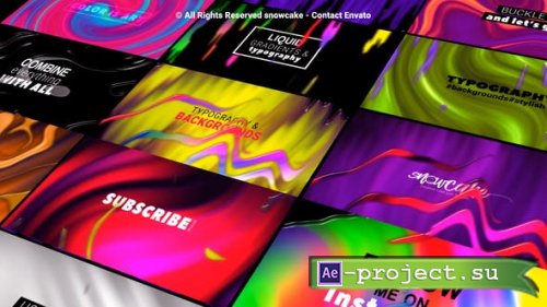 Videohive - Liquid Gradient Backgrounds and Typography - 27616370 - Project for After Effects