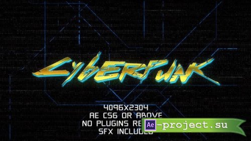 Videohive - 4k Cyberpunk Logo - 27772746 - Project for After Effects
