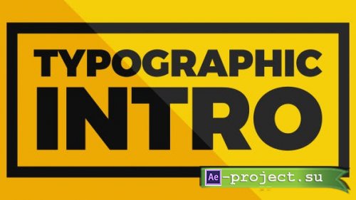 Videohive - Typographic Intro - 19840625 - Project for After Effects