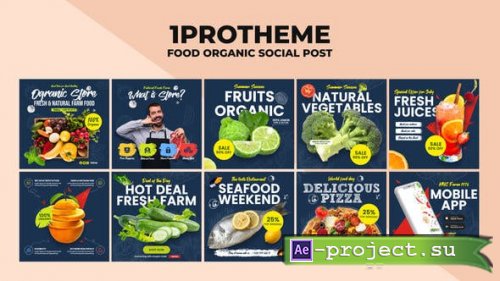 Videohive - Food Organic Instagram Post V10 - 27667167 - Project for After Effects