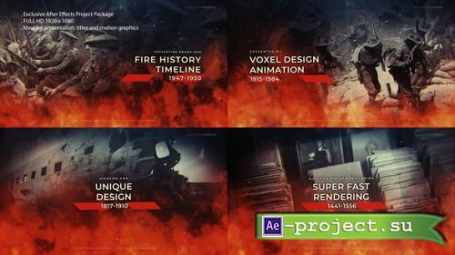 Videohive - Fire History Timeline - 27857815 - Project for After Effects