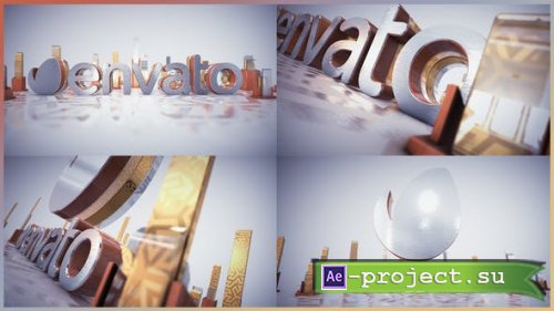 Videohive - Golden Glass Intro - 21916054 - Project for After Effects
