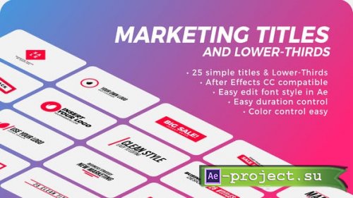 Videohive - Marketing Titles & Lower-Thirds - 28117505 - Project for After Effects