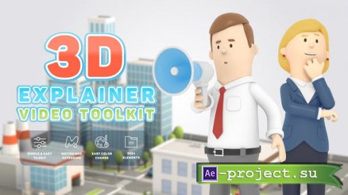 Videohive - 3D Characters Explainer Toolkit - 26491556 - Project & Script for After Effects