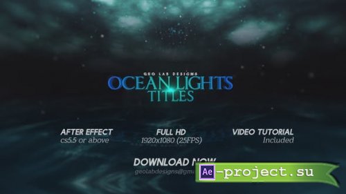 Videohive - Ocean Lights Titles l Sea Lights Slideshow l Ocean Waves Opener - 26809118 - Project for After Effects