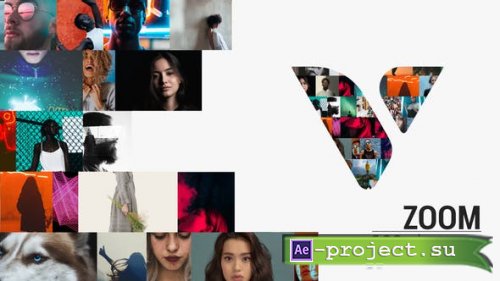 Videohive - Infinite zoom photos & videos logo reveal - 25694899 - Project for After Effects