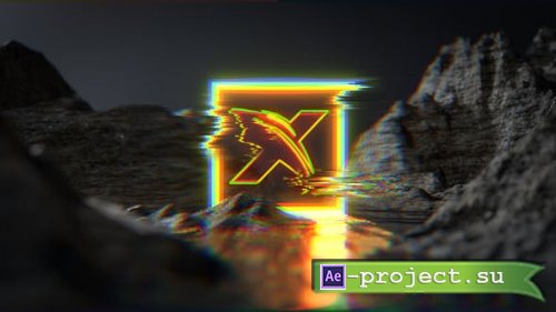 Videohive - Neon Glitch Water Terrain Logo - 28019876 - Project for After Effects
