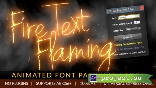 Videohive - Fire Text Flaming Animated Font Pack with Tool - 25574991 - Project for After Effects