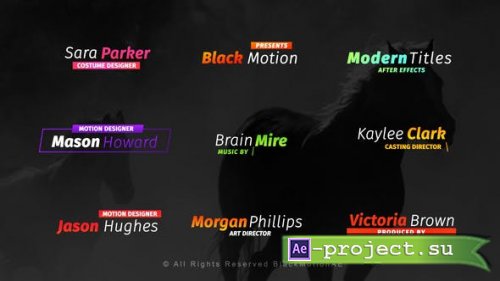 Videohive - Modern Titles & Lower Thirds 4K - 25675492 - Project for After Effects