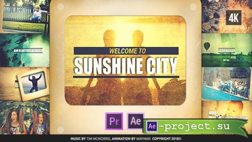 Videohive - Vintage Slideshow | Sunshine City - 23068985 - Premiere Pro & After Effects Templates
