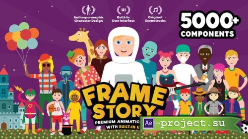 Videohive - FrameStory I Explainer Character Animation Toolkit with Built In UI - 26660837 - Project & Script for After Effects