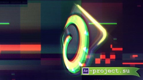 Videohive - Glitch Neon Logo Reveal - 23684084 - Project for After Effects