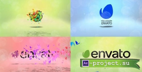 Videohive - Colorful Butterfly Logo Pack - 13066321 - Project for After Effects