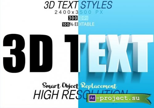 3D Text Effect Blue - 27753402