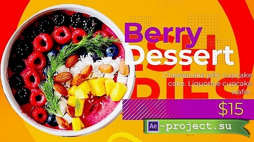 Colorful Food Promo - Project for After Effects
