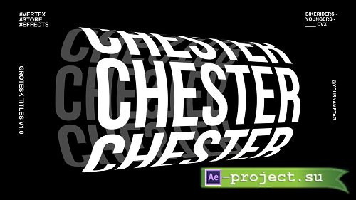 Grotesk Typography Titles - Project for After Effects