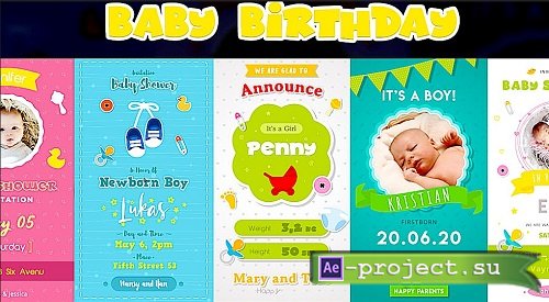 after effect baby birthday project free download