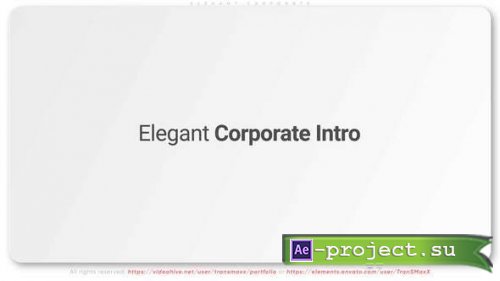 Videohive - Elegant Corporate Intro - 28398076 - Project for After Effects