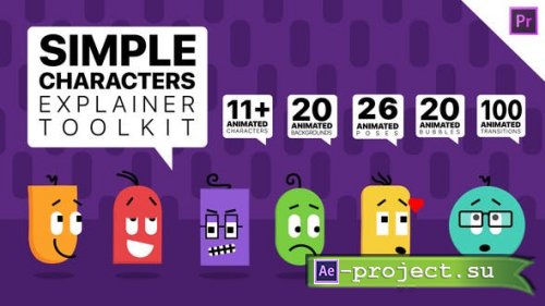 Videohive - Simple Characters Explainer Toolkit | Essential Graphics Mogrts - 26277134