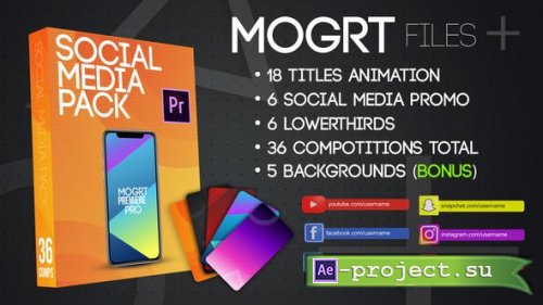 Videohive - Social Media Pack MOGRT - 22527093 - Premiere Pro Templates
