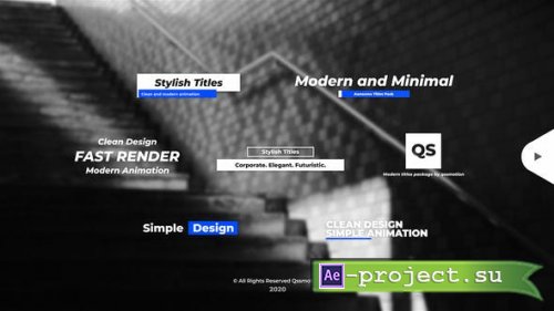 Videohive - Stylish and Minimal Titles Pack For After Effects - 28448310 - Project for After Effects