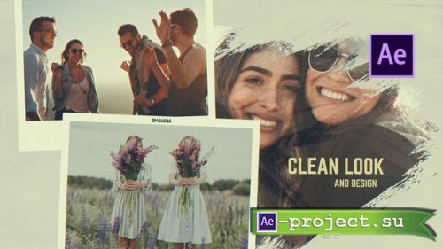 Videohive - Friends Story - Brush Memories Slideshow - 28375600 - Project for After Effects
