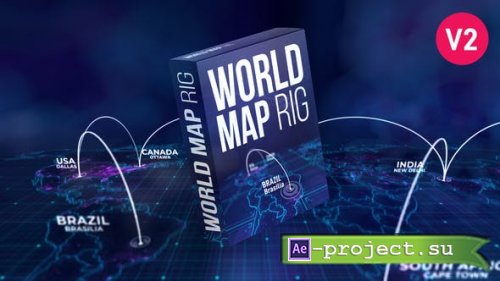 Videohive - World Map Rig V2 - 27809779 - Project for After Effects