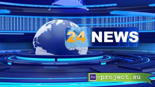 Videohive - 24 news opener with looped background - 25708857 - Project for After Effects