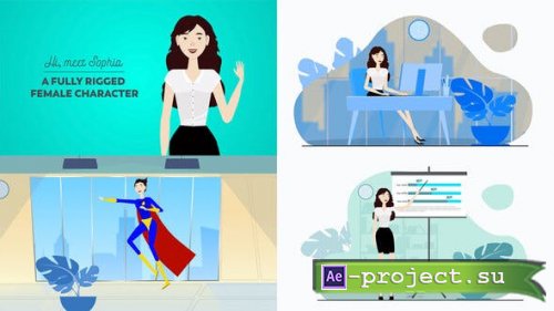 Videohive - Corporate Female Character Toolkit Vol.1 - 28452131 - Project for After Effects