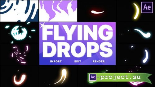 Videohive - Flying Drops | After Effects - 28538139 - Project for After Effects