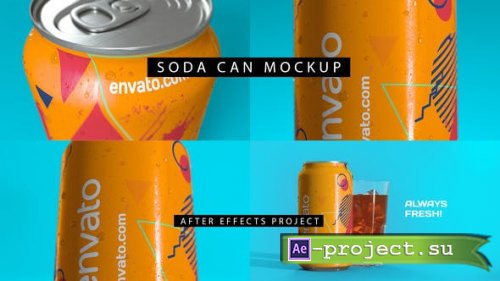 Videohive - Soda Can Mockup 4K - 28384896 - Project for After Effects