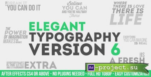 Videohive - Elegant Typography V6 - 9008689 - Project for After Effects