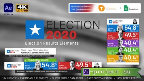 Videohive - Election Results Elements - 28655204 - Project for After Effects