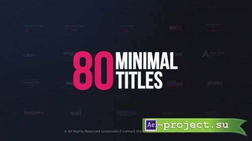 Videohive - Minimal Titles Pack - 28672285 - Project for After Effects