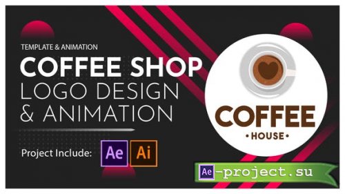 Videohive - Coffee Shop Logo Design and Animation - 28601763 - Project for After Effects
