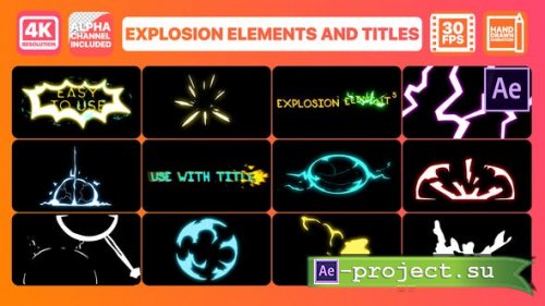 Videohive - Explosion Elements And Titles | After Effects - 28711751 - After Effects Project & Script