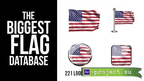 Videohive - 221 Looping World Flags - 9255626 - Project for After Effects
