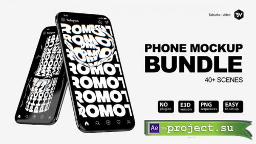 Videohive - Phone Mockup Bundle - 26433855 - Project for After Effects