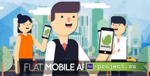 Videohive - Flat Mobile App Promo - 19696617 - Project for After Effects