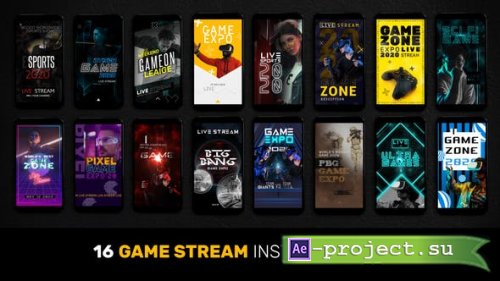 Videohive - 16 Game Stream Instagram Stories - 28968207 - Project for After Effects