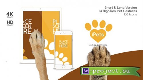 Videohive - Pets Flat MockUp Device Kit - 14345010 - Project for After Effects